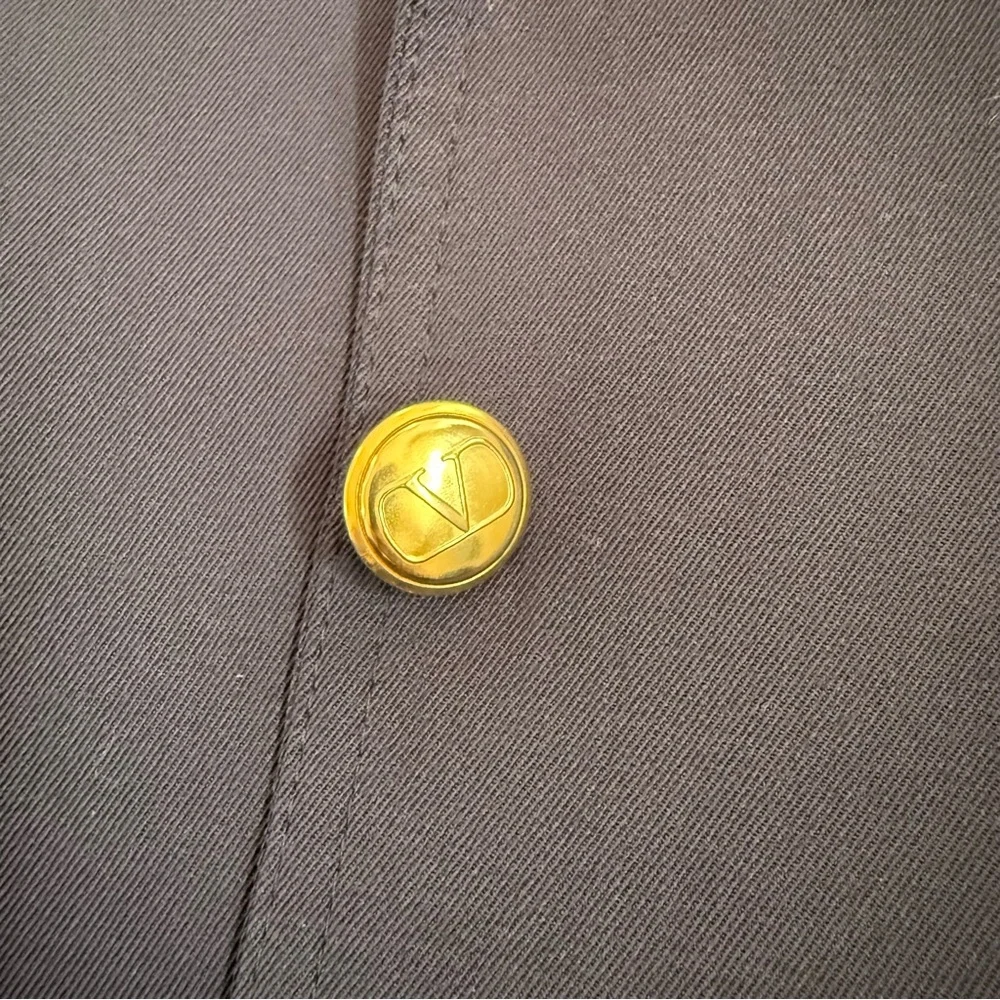 Vintage Valentino Miss V Navy Cropped Blazer with Gold Buttons - Picture 10 of 11